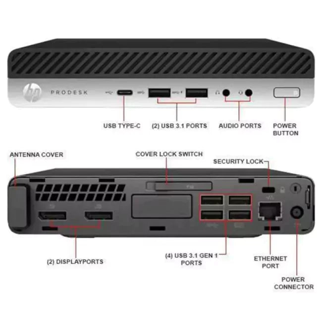HP PRODESK 400 G5 | MINI | I5-8500 | 8GB | 128SSD | W11