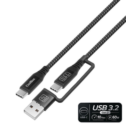 CABO 60W USB-C/USB-C+A/3.2GEN2/DADOS 10GBPS/CARGA RAPIDA 1.8MTS