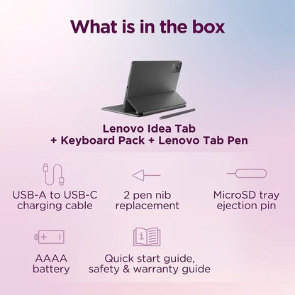 Tablet Lenovo Idea Tab 11" 8GB/256GB Wi-Fi Luna Grey + Lenovo Folio Keyboard + Lenovo Tab Pen (Semi Novo)