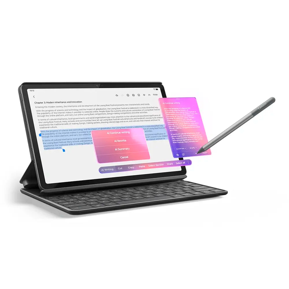 Tablet Lenovo Idea Tab 11" 8GB/256GB Wi-Fi Luna Grey + Lenovo Folio Keyboard + Lenovo Tab Pen (Semi Novo)