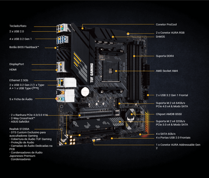 Motherboard Asus TUF Gaming B550M-PLUS AM4