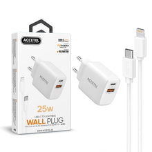 Carregador de Parede 25W QC/PD 3.0 Dual Port A+C