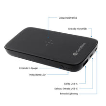 Power Bank 10.000MAH Preta sem fios