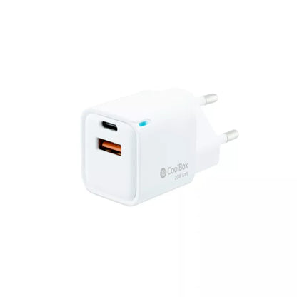 Carregador Coolbox GAN 20W USB-C/USB-A PARED