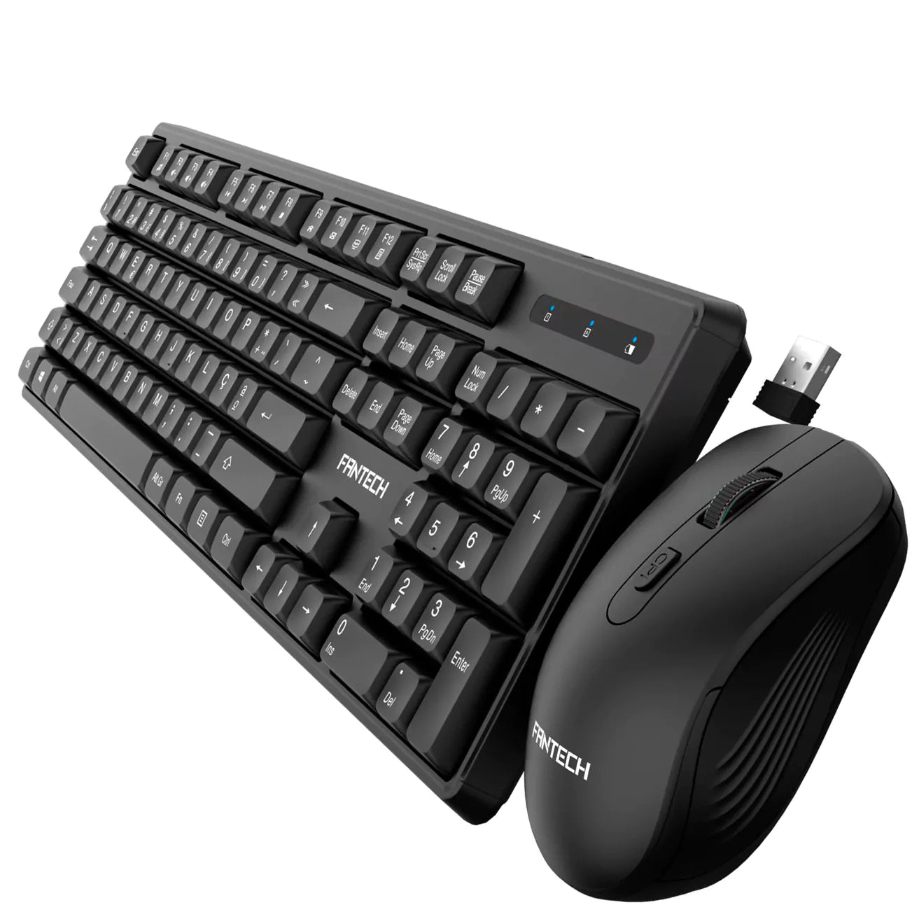 Combo s/Fios Teclado + Rato Fantech Business Preto