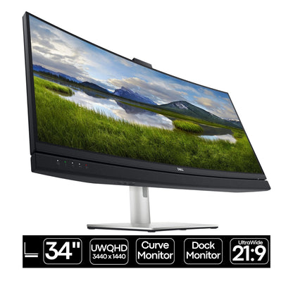 Dell C3422WE | 34″ | 21:9 | IPS | Webcam Speakers | Curve Dock Monitor